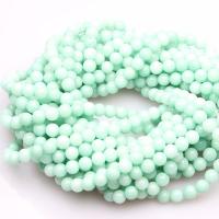 Green Calcedony Beads, Round, polished, DIY & different size for choice, light green, Sold By Strand