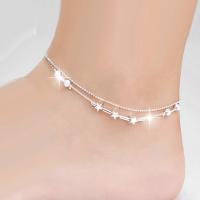 Brass Anklet, plated, fashion jewelry & for woman, more colors for choice, Sold By Pair