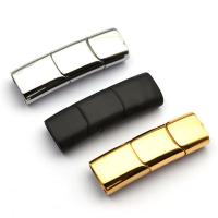 Stainless Steel Magnetic Clasp, 316 Stainless Steel, plated, more colors for choice, 43.50x14x9mm, Inner Diameter:Approx 12x6mm, 2PCs/Lot, Sold By Lot