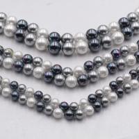 Glass Pearl Beads, Round, plated, DIY & different size for choice, Sold By Strand