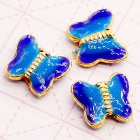 حبات كلويسوني, سبائك الزنك, مع مينا, مجوهرات الموضة & ديي, أزرق, 9x10mm, تباع بواسطة PC