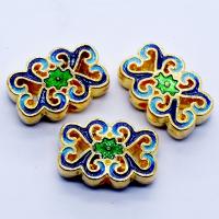 Cloisonne Beads Zinc Alloy with enamel fashion jewelry & DIY blue Sold By PC