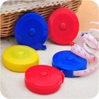 Plastic Tapeline, plated, random style & durable & Mini & retractable, mixed colors, 50x12mm, Sold By PC