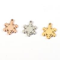 Stainless Steel Pendants Snowflake plated polished & DIY Approx 1.4mm Sold By Lot