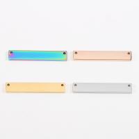 Stainless Steel Connector, Rectangle, plated, DIY, more colors for choice, 35x6mm, Hole:Approx 1.35mm, 10PCs/Lot, Sold By Lot