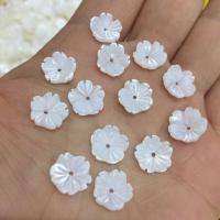Natural White Shell Beads, Flower, Carved, DIY & different size for choice, white, Sold By PC