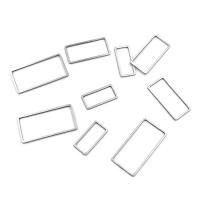 Stainless Steel Pendants, Rectangle, plated, DIY & different size for choice, more colors for choice, 120PCs/Bag, Sold By Bag
