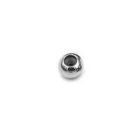 Edelstahl Stopper-Perlen, rund, silberfarben plattiert, DIY & verschiedene Größen vorhanden, Silberfarbe, 50PCs/Tasche, verkauft von Tasche