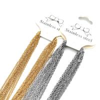 Stainless Steel Necklace Chain, plated, DIY & different size for choice, more colors for choice, Length:17.7 Inch, 50Strands/Bag, Sold By Bag