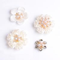 Hair Accessories DIY Findings, Brass, Flower, plated, different styles for choice & with rhinestone, more colors for choice, nickel, lead & cadmium free, 10PCs/Bag, Sold By Bag