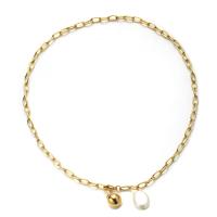 Titanstahl Halskette, goldfarben plattiert, für Frau, 12x14x5mm, verkauft per ca. 19.68 ZollInch Strang
