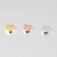 Perlas de acero inoxidable, Corazón, chapado, Sostenible & Bricolaje, más colores para la opción, 7.40x8mm, agujero:aproximado 2mm, 10PCs/Grupo, Vendido por Grupo