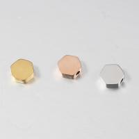 Stainless Steel Beads Hexagon plated DIY 8mm Sold By Lot