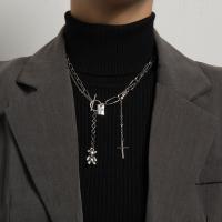 Zink Alloy Smycken Collier, plated, mode smycken, fler färger för val, Säljs av Strand