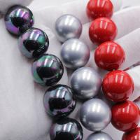 Glass Pearl Beads Round plated DIY 20mm Sold By Strand