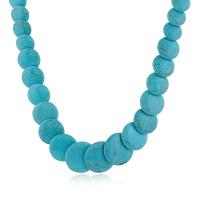 Turquoise Sweater Chain Necklace Natural Turquoise for woman 24mm Sold Per 19.68 Inch Strand