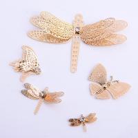 Hair Accessories DIY Findings, Brass, KC gold color plated, different styles for choice & with rhinestone, more colors for choice, nickel, lead & cadmium free, 10PCs/Bag, Sold By Bag
