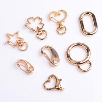 Brass Key Clasp Setting, plated, different styles for choice, more colors for choice, nickel, lead & cadmium free, 5PCs/Bag, Sold By Bag