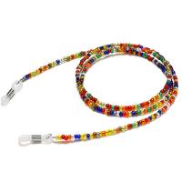 Seedbead Glasses Chain with Silicone plated anti-skidding 700mm Sold Per 27.55 Inch Strand