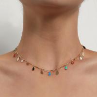 Zinc Alloy Jewelry Necklace plated fashion jewelry & enamel Sold By Strand