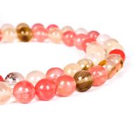 Quartz naturel bijoux perles, rouge de cerise, bijoux de mode & DIY & normes différentes pour le choix, multicolore, Vendu par brin