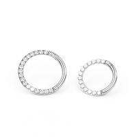 Stainless Steel Nose Piercing Jewelry 316L Stainless Steel plated & with rhinestone Sold By Lot