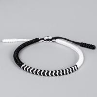 Fashion Bracelet & Bangle Jewelry, Cotton Thread, fashion jewelry, black, Sold By Strand