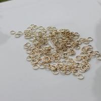 Messing geöffnete Sprung -Ring-, Hohe Qualität Gold Farbe Überzeug, DIY & verschiedene Größen vorhanden, Goldfarbe, frei von Nickel, Blei & Kadmium, 100PCs/Tasche, verkauft von Tasche