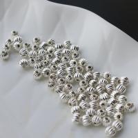 Messing Schmuckperlen, hochwertige Silber Farbe verzinkt, DIY & verschiedene Größen vorhanden, Silberfarbe, frei von Nickel, Blei & Kadmium, 100PCs/Tasche, verkauft von Tasche