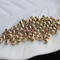 Messing Perle, Hohe Qualität Gold Farbe Überzeug, DIY & verschiedene Größen vorhanden, Goldfarbe, frei von Nickel, Blei & Kadmium, 100PCs/Tasche, verkauft von Tasche