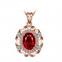 Zinc Alloy Pendants with Crystal fashion jewelry red Sold By PC