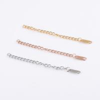 Stainless Steel Extender Chain, fashion jewelry & DIY, more colors for choice, 6cm, Sold By PC