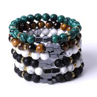 Bracelets de pierres précieuses, pierre gemme, Placage, bijoux de mode & différents matériaux pour le choix & unisexe, plus de couleurs à choisir, 8mm, Vendu par brin