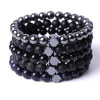 Gemstone Bracelets plated fashion jewelry & Unisex 8mm Sold By Strand