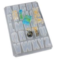 DIY Epoxy Mold Set, Silicone, Alphabet Letter, plated, durable, more colors for choice, Sold By PC