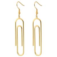 Titanium Steel Drop Earring plated fashion jewelry 45mm Sold By Pair