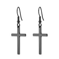 Titanium Steel Drop Earring, plated, fashion jewelry, more colors for choice, 0.7X25mm, Sold By Pair