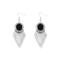 Fashion Fringe Earrings, Tibetan Style, plated, for woman, more colors for choice, nickel, lead & cadmium free, 20x75mm, Sold By Pair