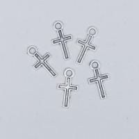 Tibetan Style Cross Pendants, antique silver color plated, DIY, nickel, lead & cadmium free, 16x8x1.20mm, 300PCs/Bag, Sold By Bag