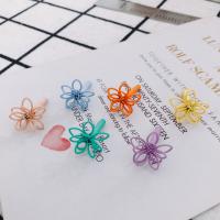 Tibetan Style Earring Stud Component, fashion jewelry & DIY, more colors for choice, 15mm, Sold By PC