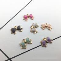 Tibetan Style Enamel Pendants, gold color plated, DIY, more colors for choice, nickel, lead & cadmium free, 11x15mm, 100PCs/Bag, Sold By Bag