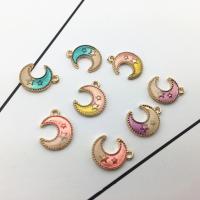 Tibetan Style Enamel Pendants, gold color plated, DIY, more colors for choice, nickel, lead & cadmium free, 12x15mm, 100PCs/Bag, Sold By Bag