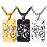 Stainless Steel Pendants, 316L Stainless Steel, Rectangle, plated, more colors for choice, 20x43mm, Sold By PC