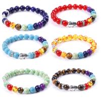 Gemstone Bracelets Agate plated fashion jewelry & Unisex 8mm Sold By Strand