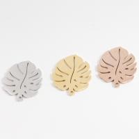 Stainless Steel Pendants Leaf plated DIY Approx 1.6mm Sold By Lot