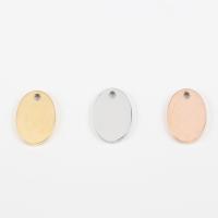 Stainless Steel Pendants, Ellipse, plated, DIY, more colors for choice, 12.80x8.80mm, Hole:Approx 1.6mm, 10PCs/Lot, Sold By Lot