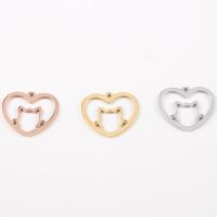 Stainless Steel Pendants Heart plated DIY Approx 1.8mm Sold By Lot
