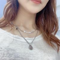 Thailand Sterling sølv halskæde, mode smykker & Unisex & forskellige stilarter for valg, flere farver til valg, 60+5.5CM, Solgt af Strand