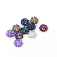 Fashion Resin Cabochons, with Resin Rhinestone, Round, fashion jewelry & DIY, more colors for choice, 8x2.50mm, Approx 100PCs/Bag, Sold By Bag