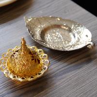 Traditional Ceramic Inserted Burner Incense Seat Brass plated for home and office & durable Sold By PC
